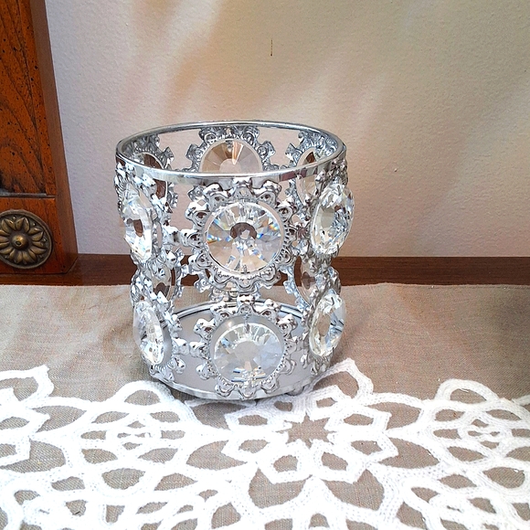 NEW Gift Set,E.l.f. Cosmetic Brushes, Silver&Glass Container+Purse Compact - Picture 5 of 8